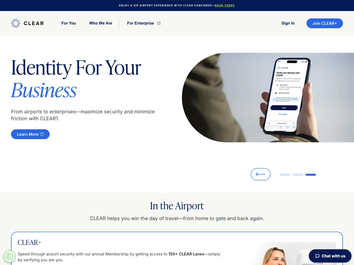 CLEAR - Corporate website