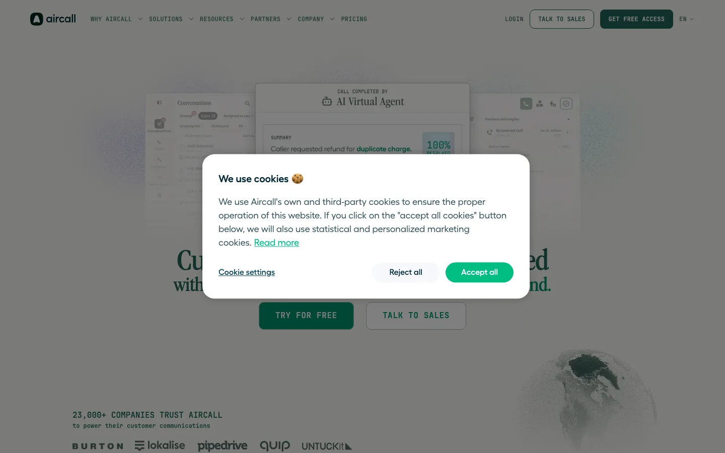 Aircall website