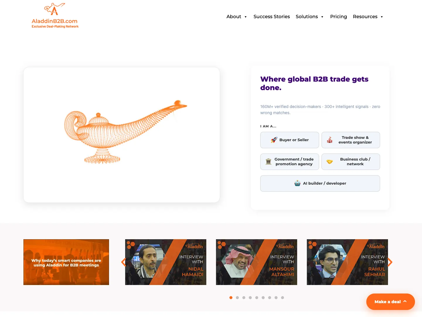 AladdinB2B website