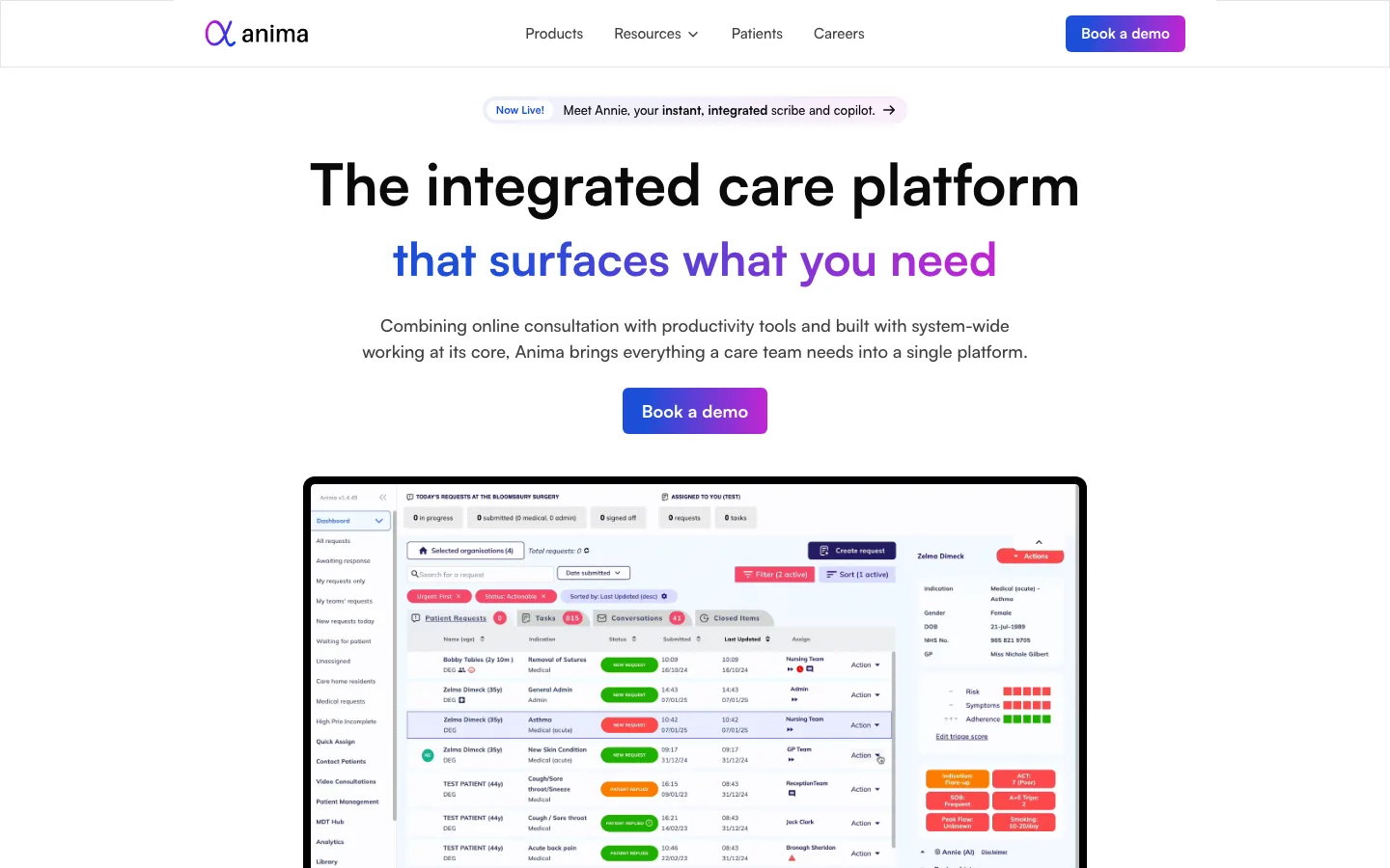 Anima website