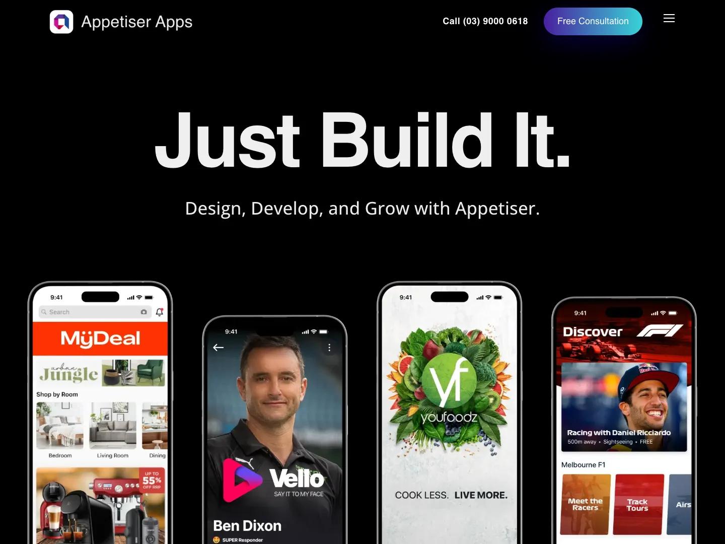 Appetiser Apps website