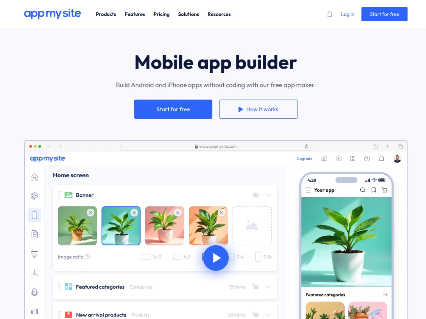 AppMySite website