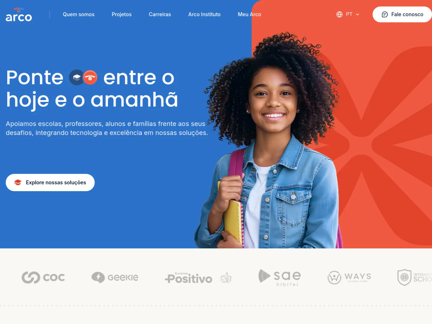 Arco Educação website