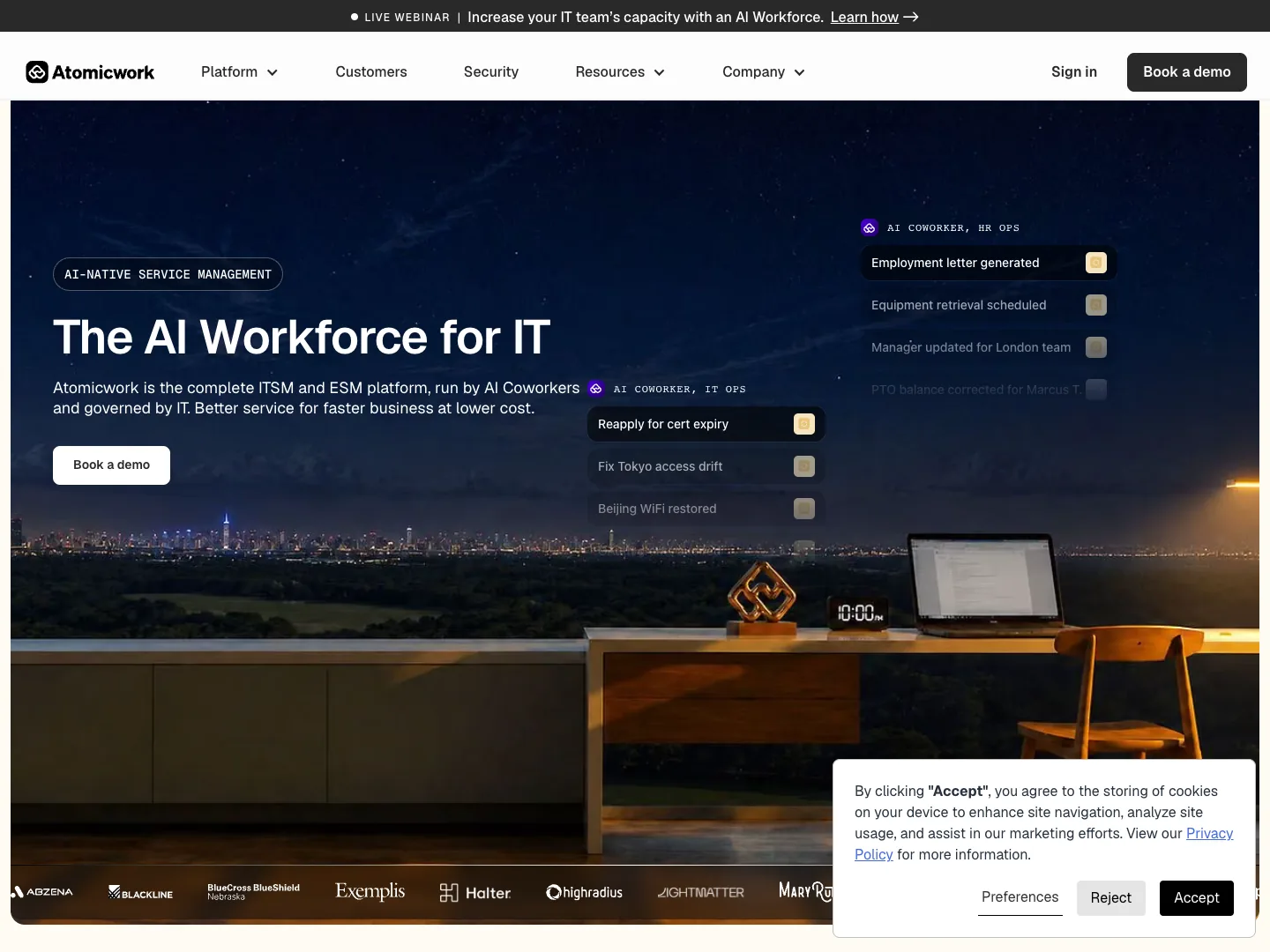 Atomicwork website