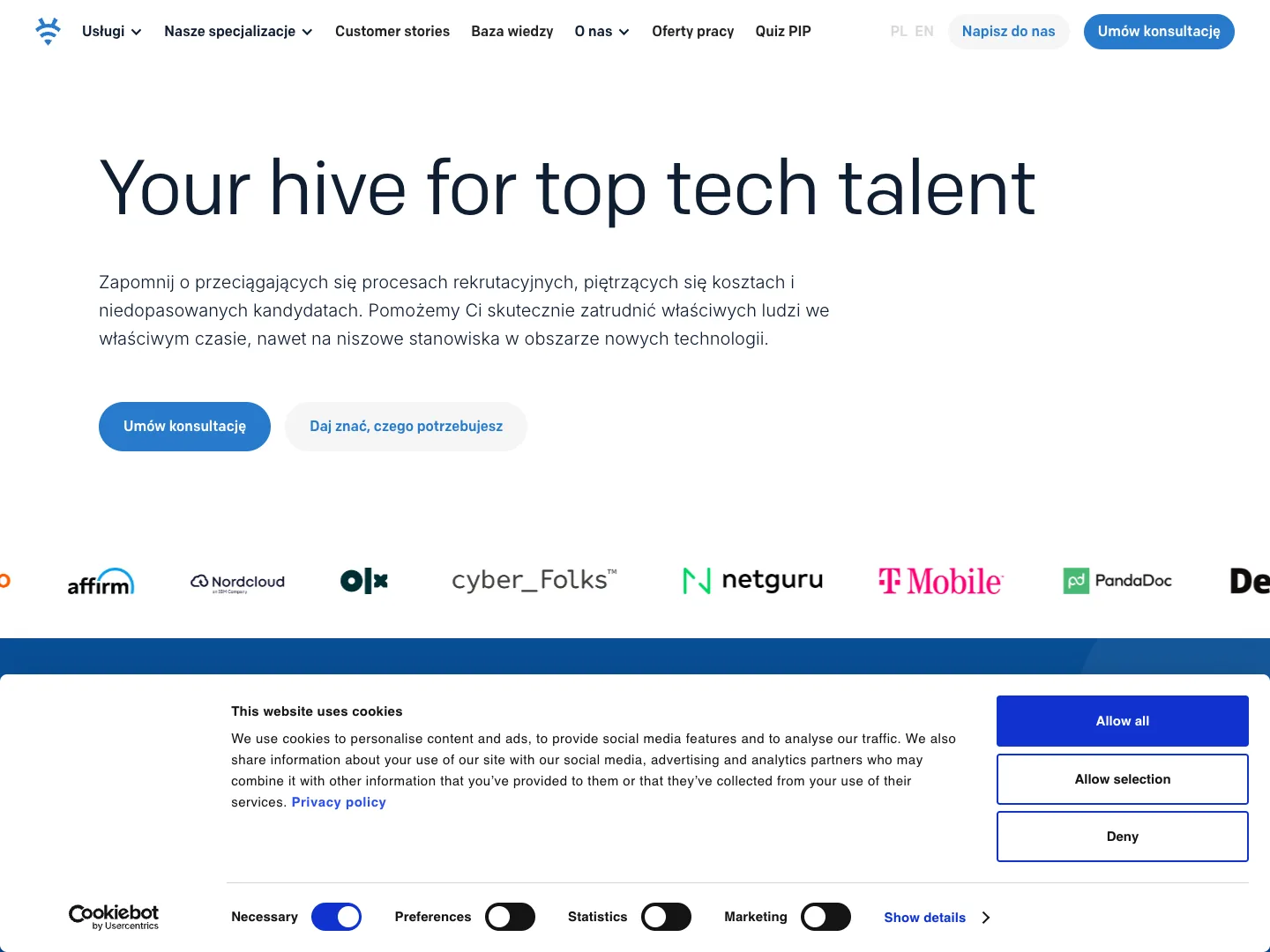 Bee Talents website