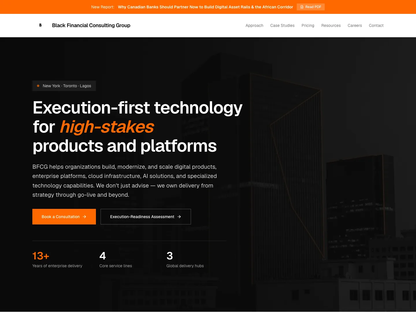 Black Financial Consult website