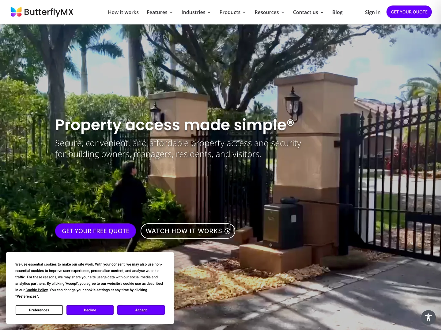 Butterflymx website