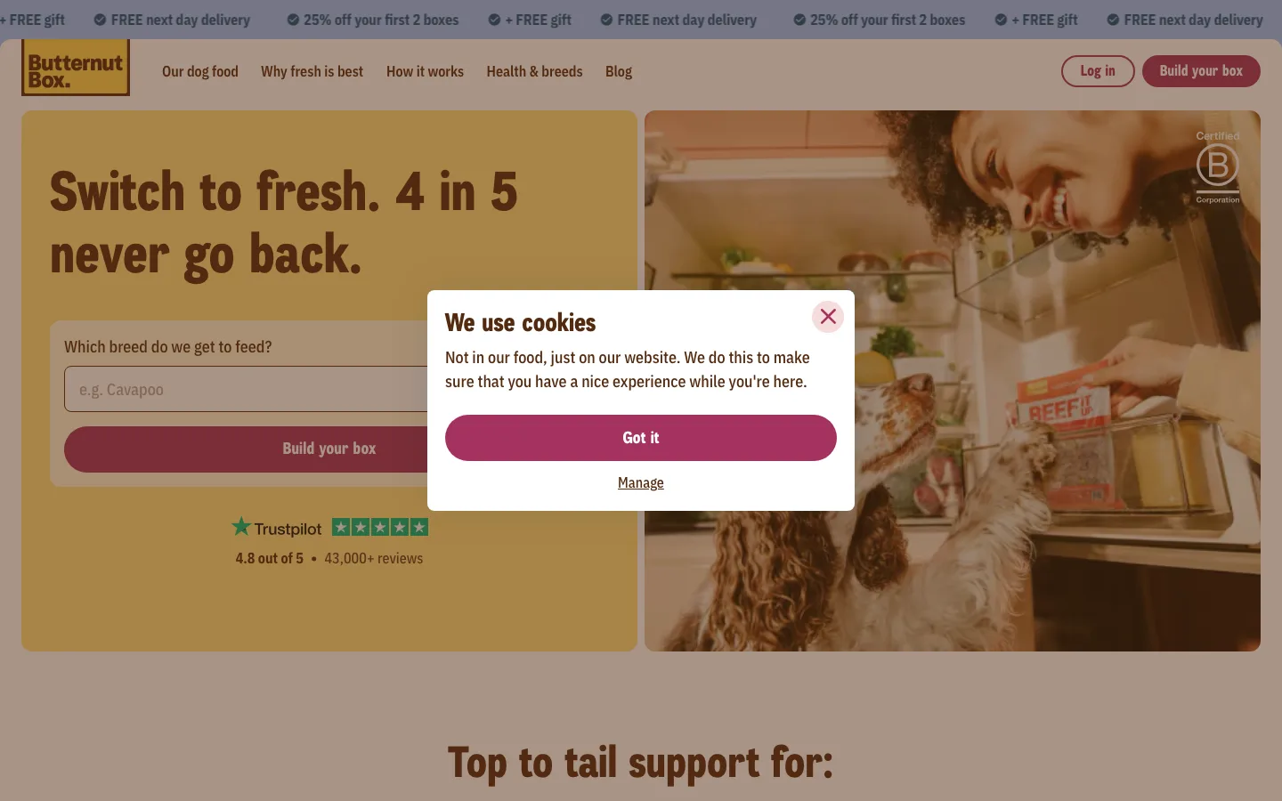 Butternutbox website