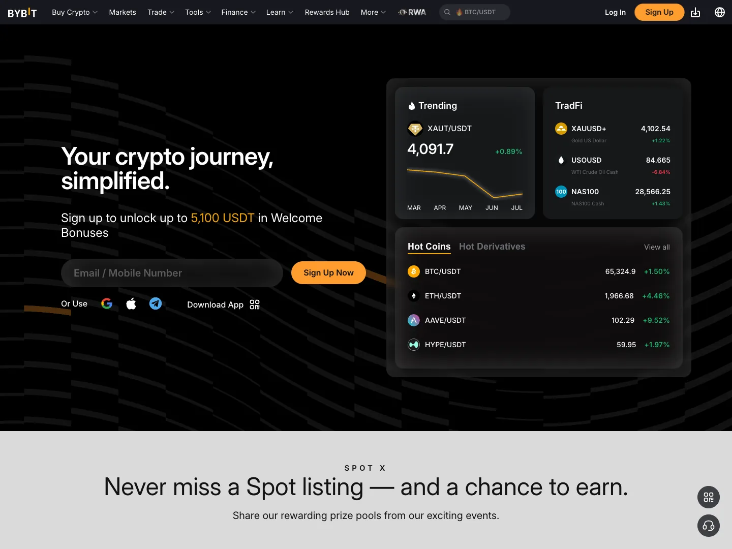 Bybit website
