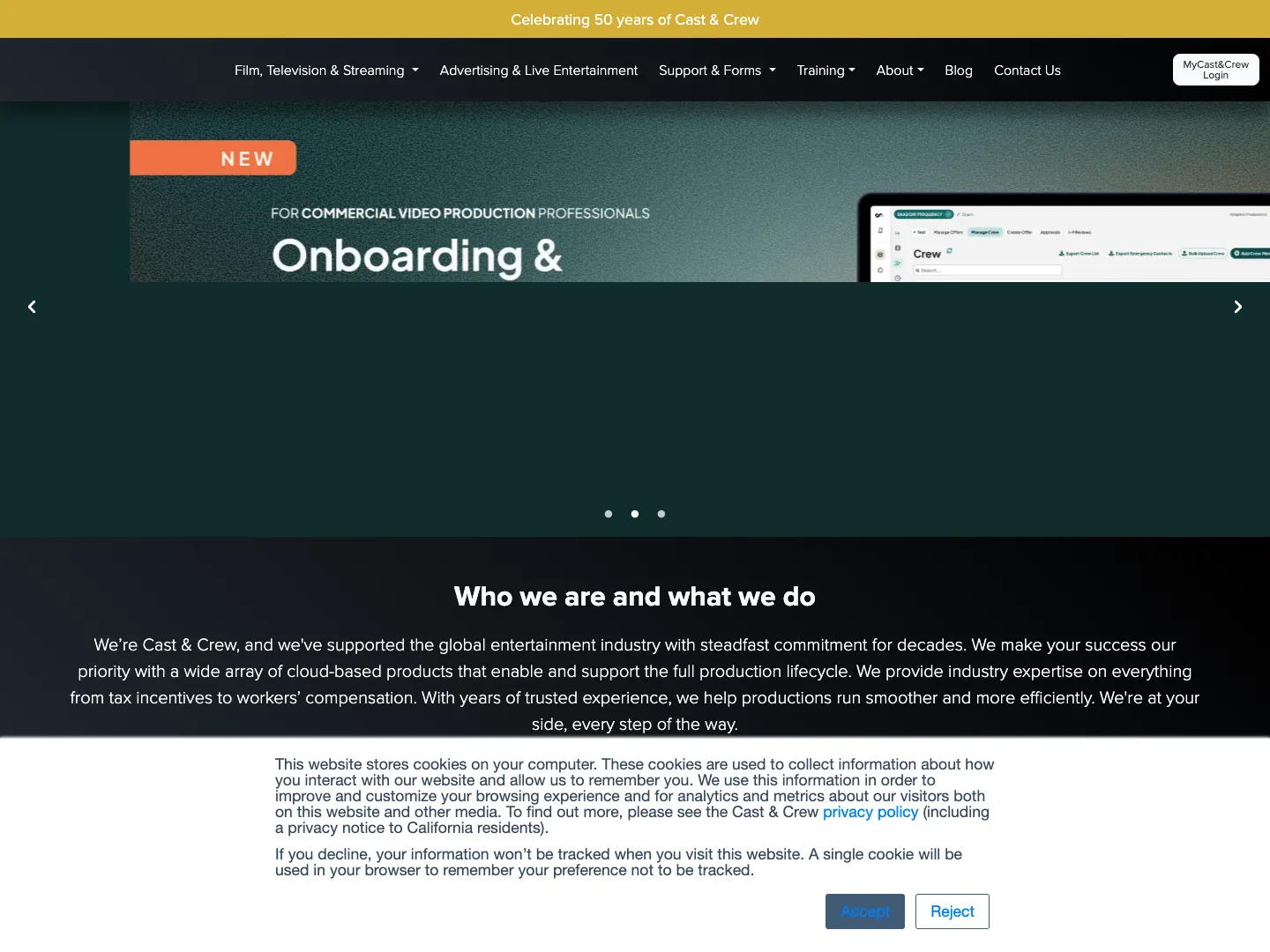 Cast & Crew website