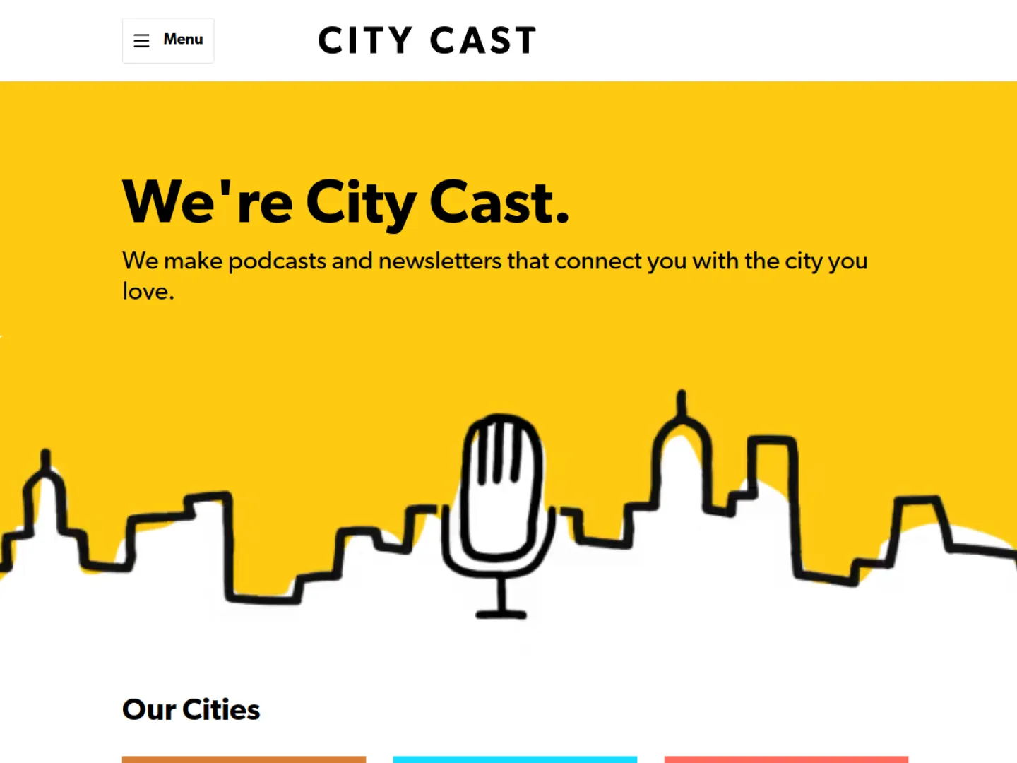 City Cast website