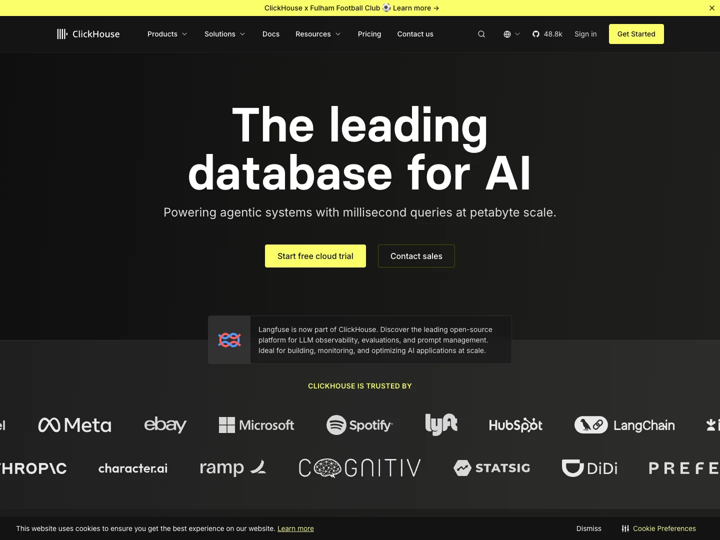 Clickhouse website