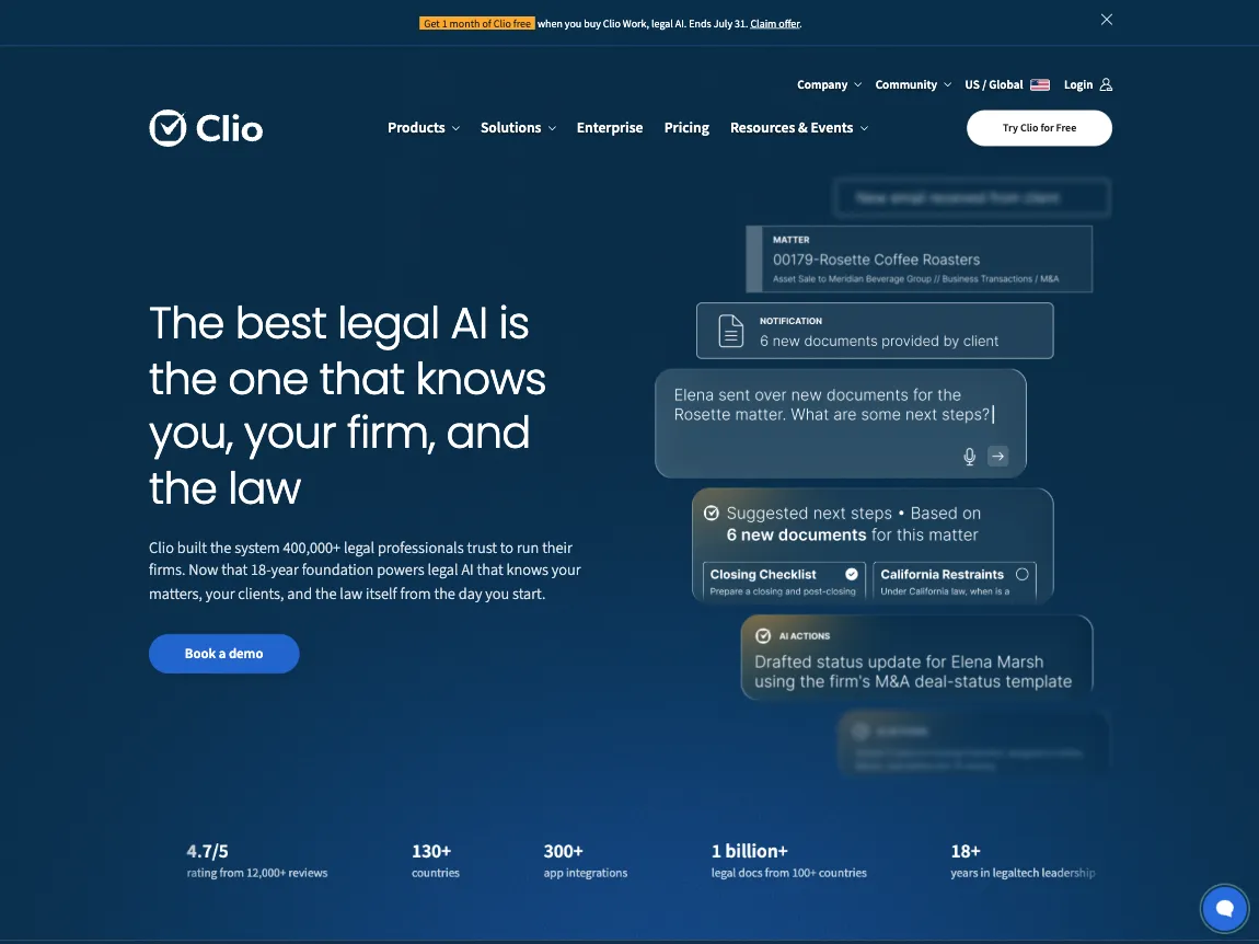 Clio website