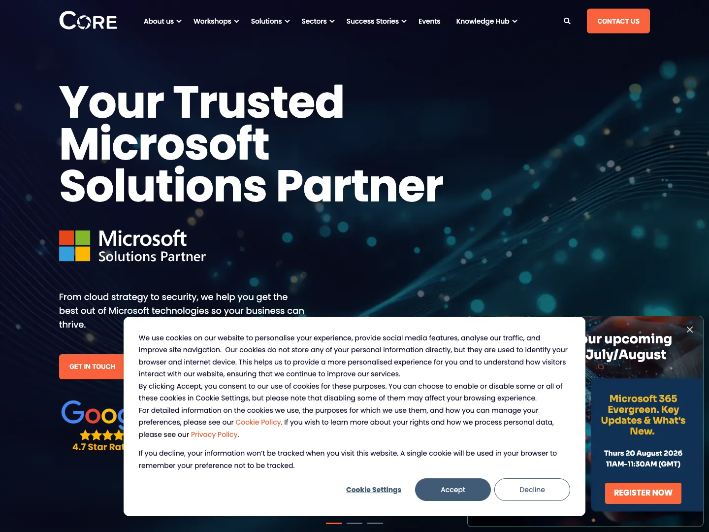 Core Technology Systems website