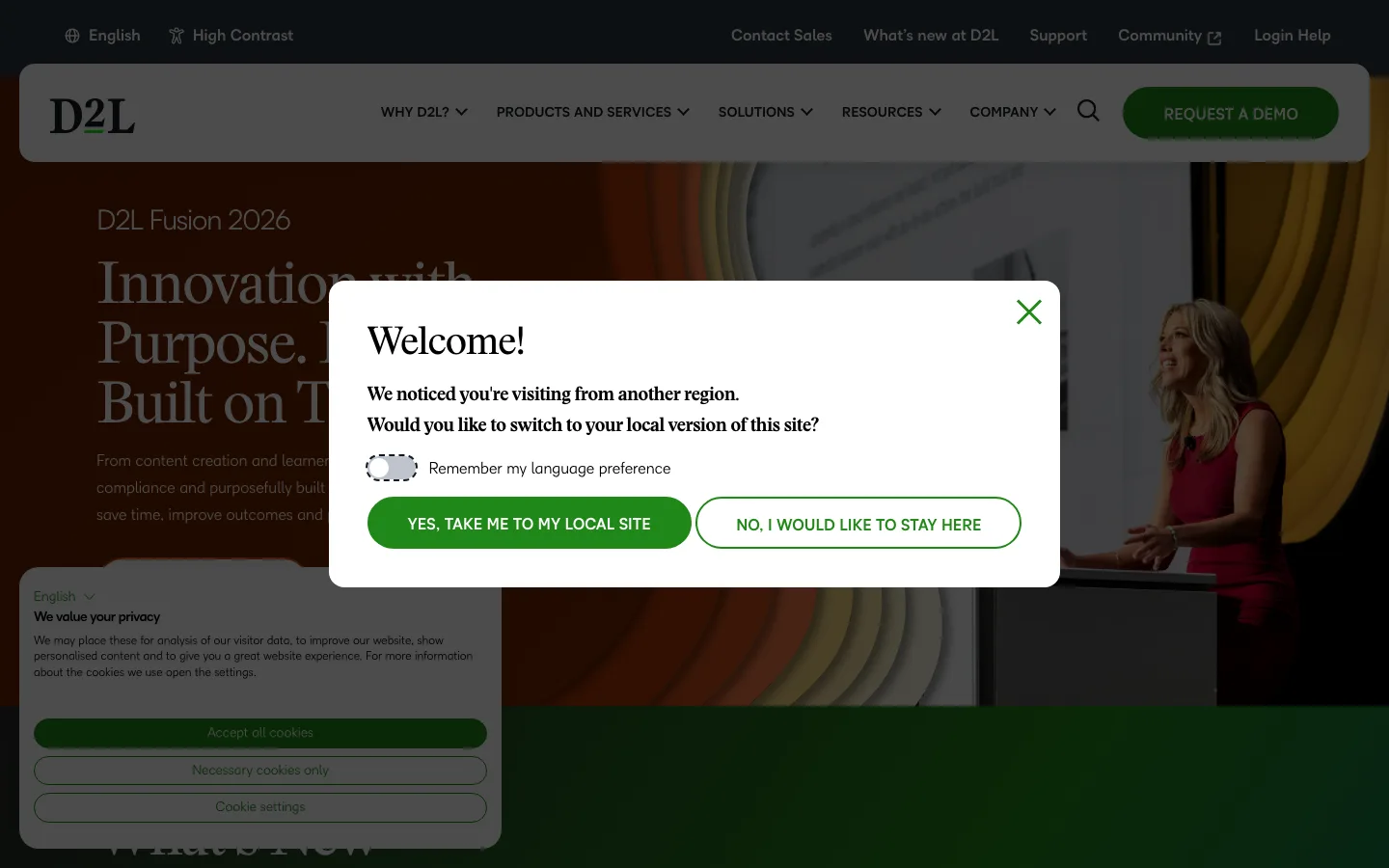 D2l website