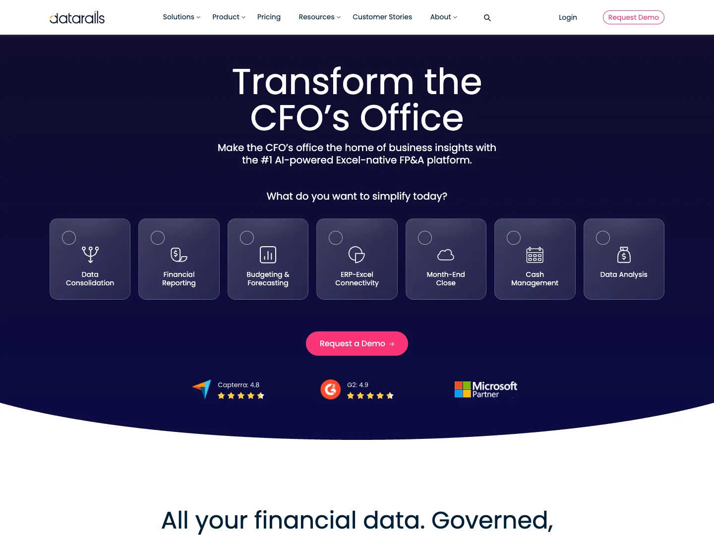 Datarails website