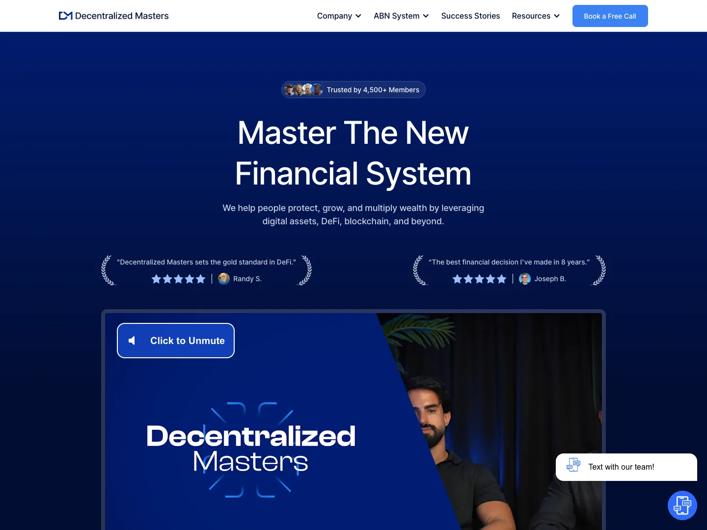Decentralized Masters website