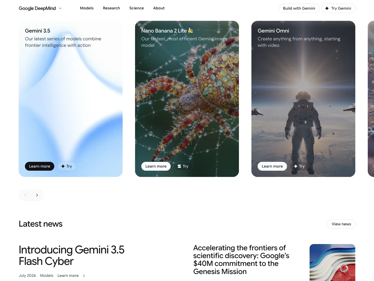 Deepmind website