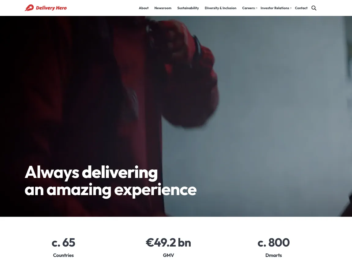 Delivery Hero website