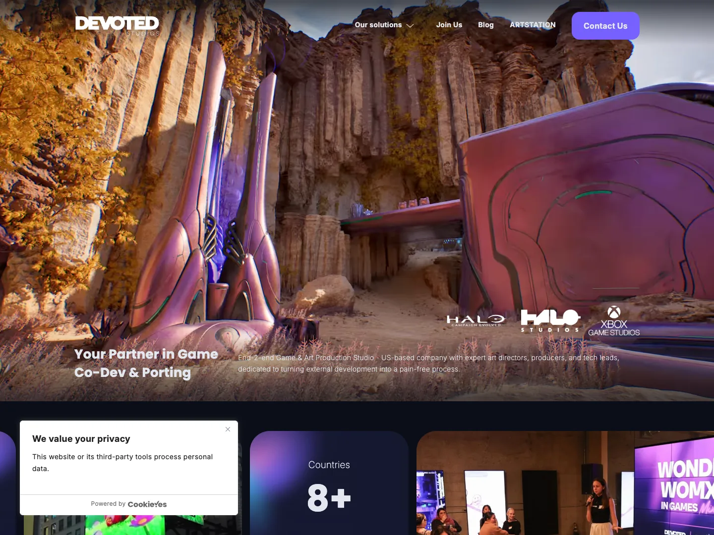 Devoted Studios website