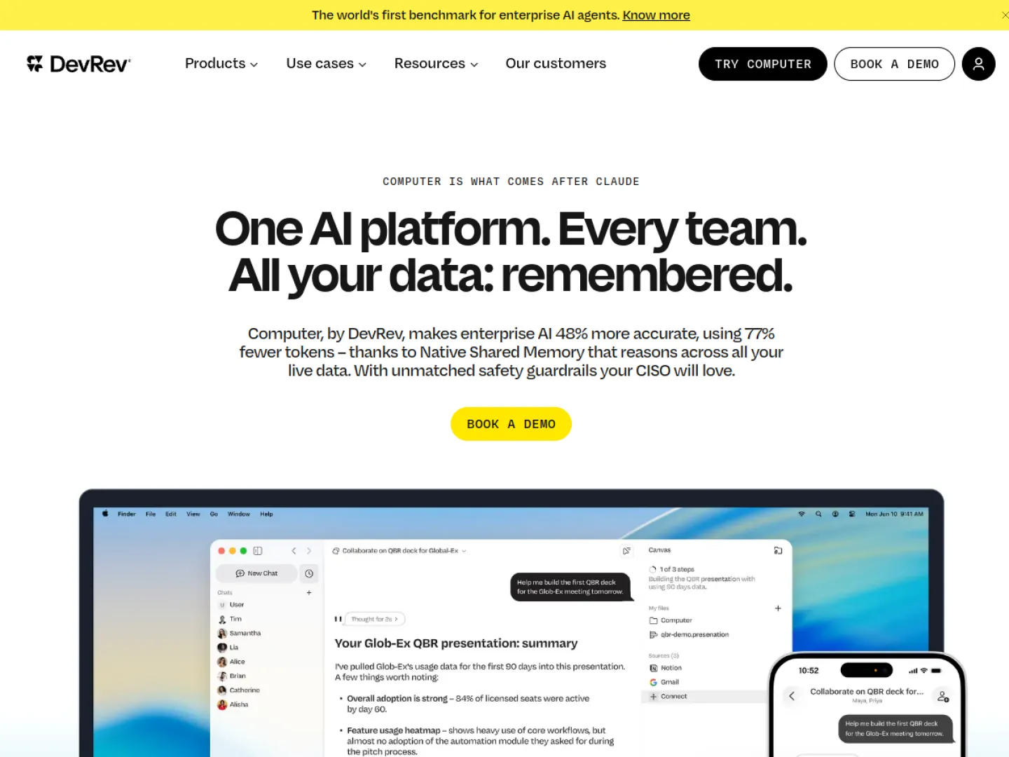 Devrev website