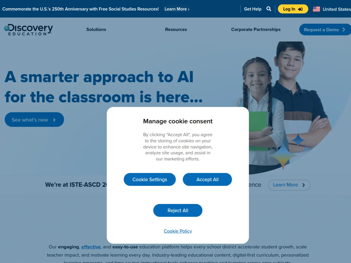Discovery Education website