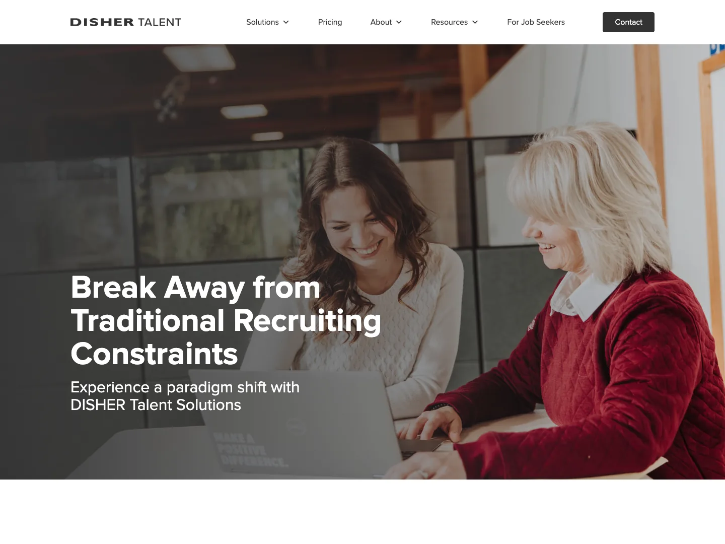 DISHER Talent website