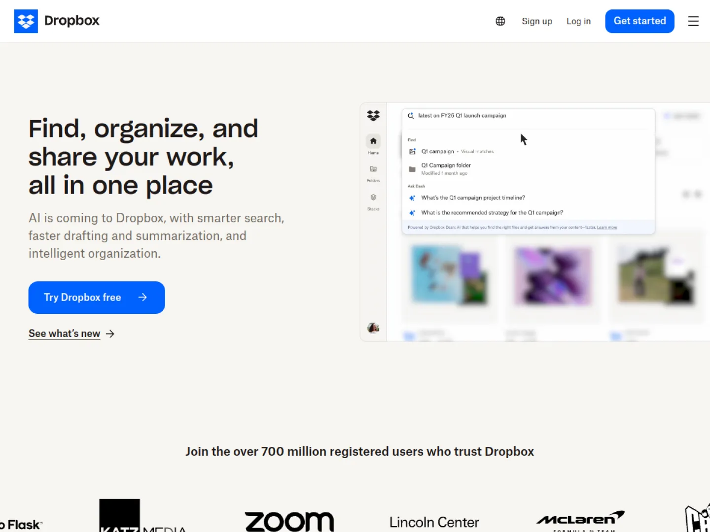 Dropbox website