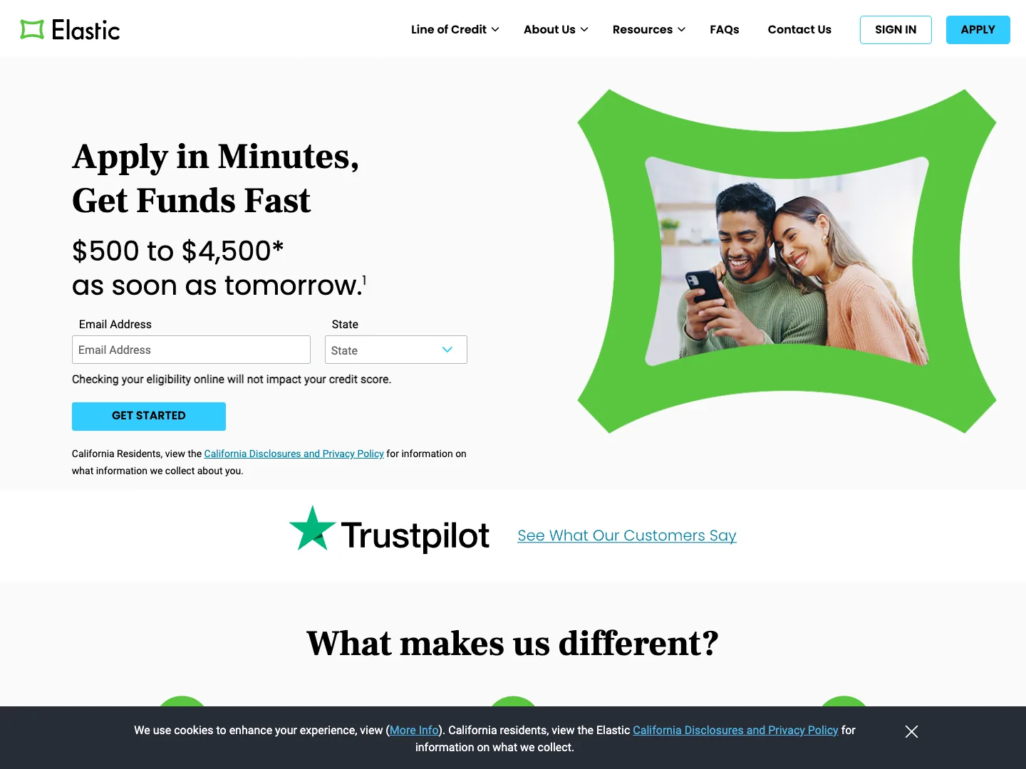 Elastic website
