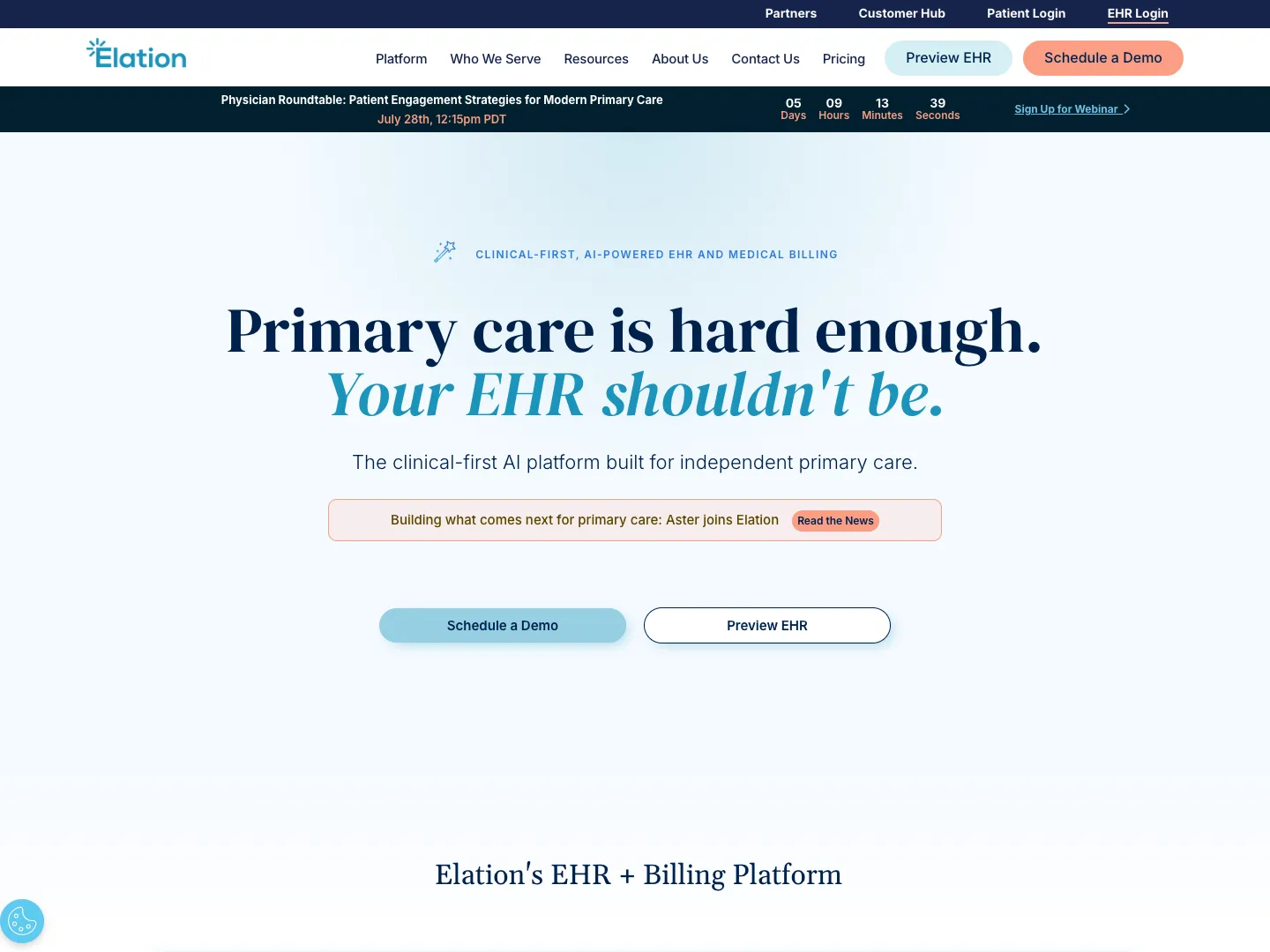 Elation Health website