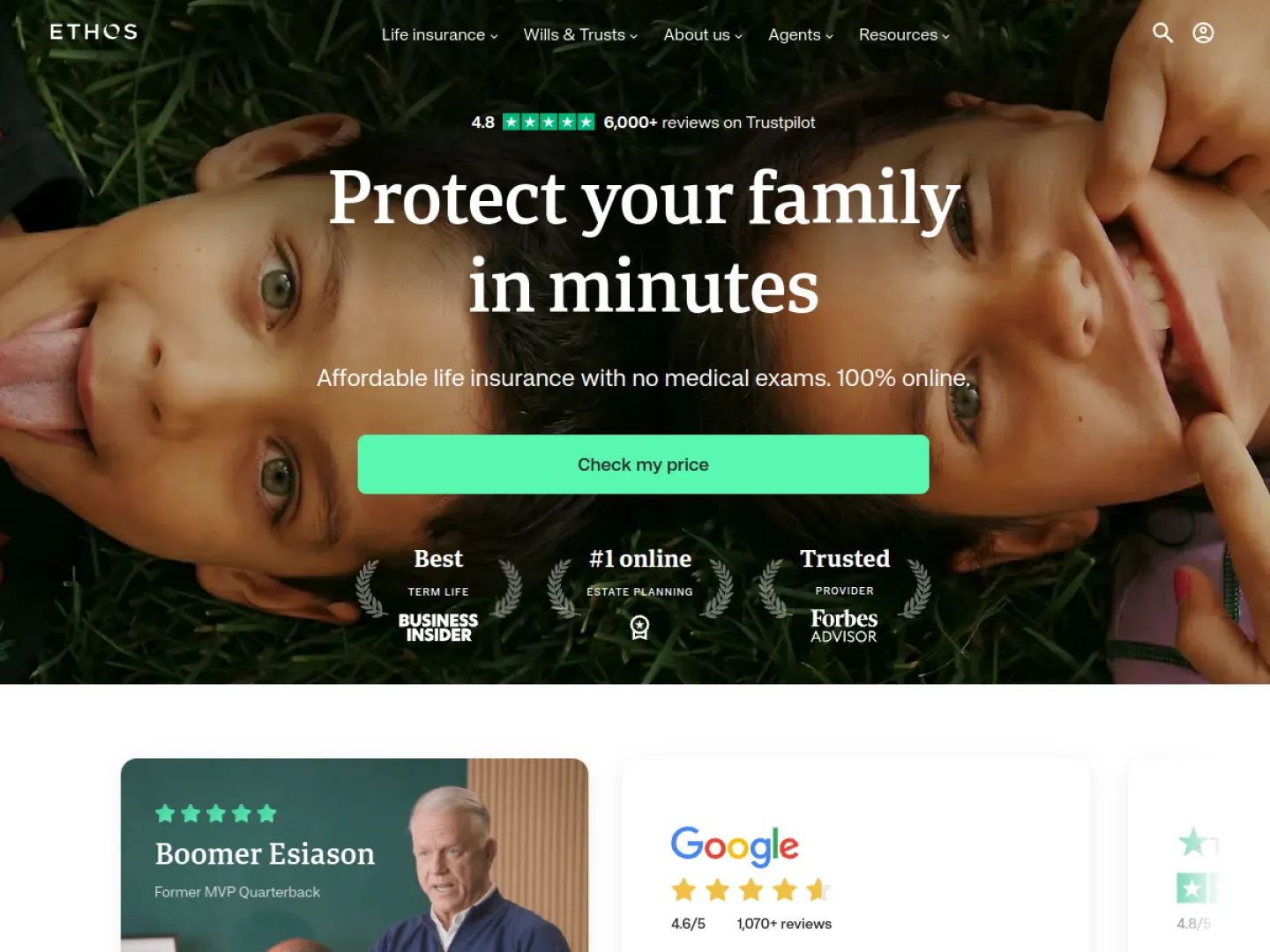 Ethoslife website