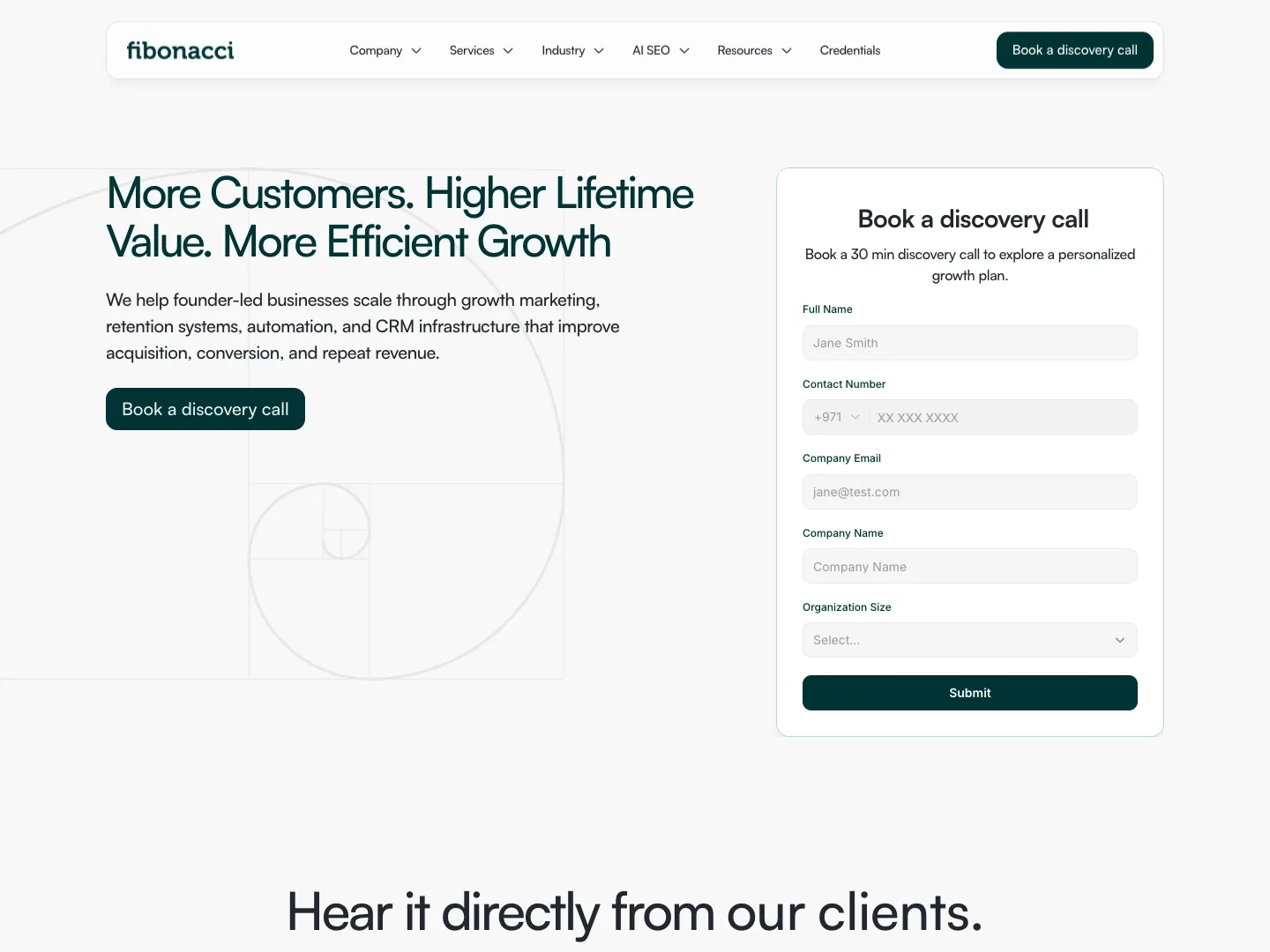 Fibonacci Agency website