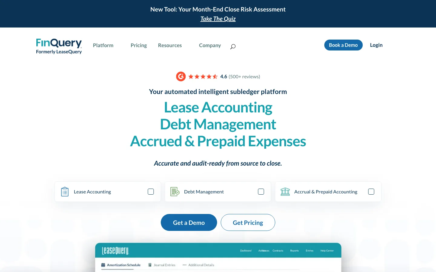 FinQuery website