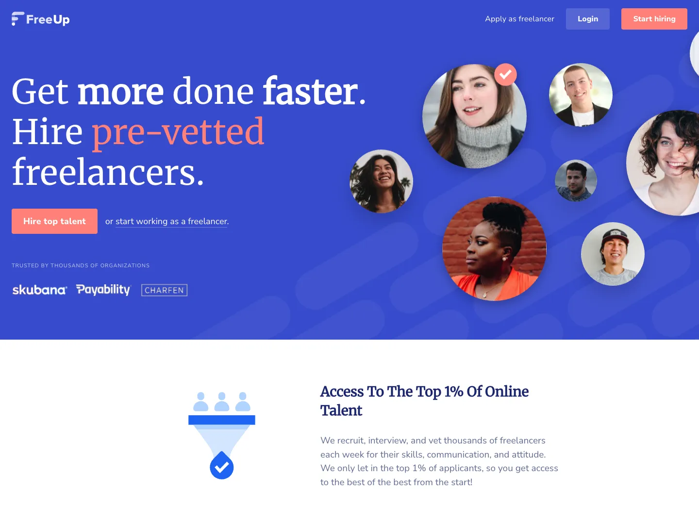 FreeUp website