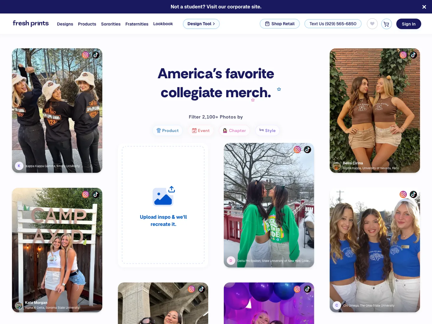 Fresh Prints website