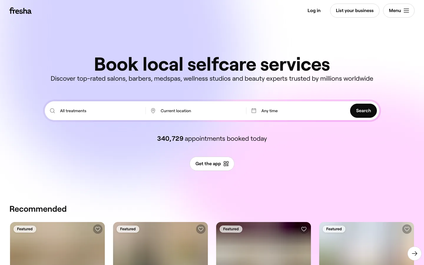 Fresha website
