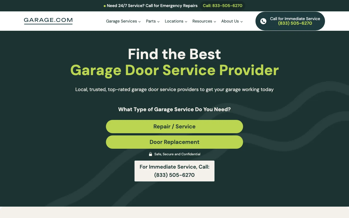 Garage website