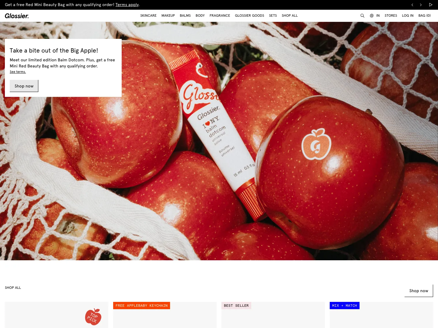 Glossier website