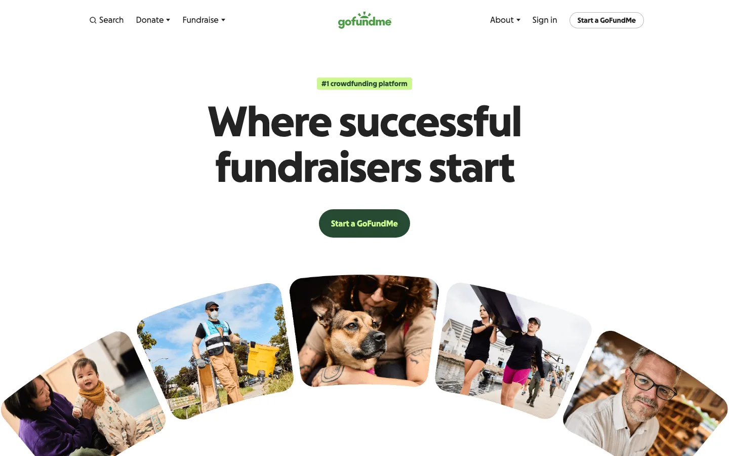 Gofundme website