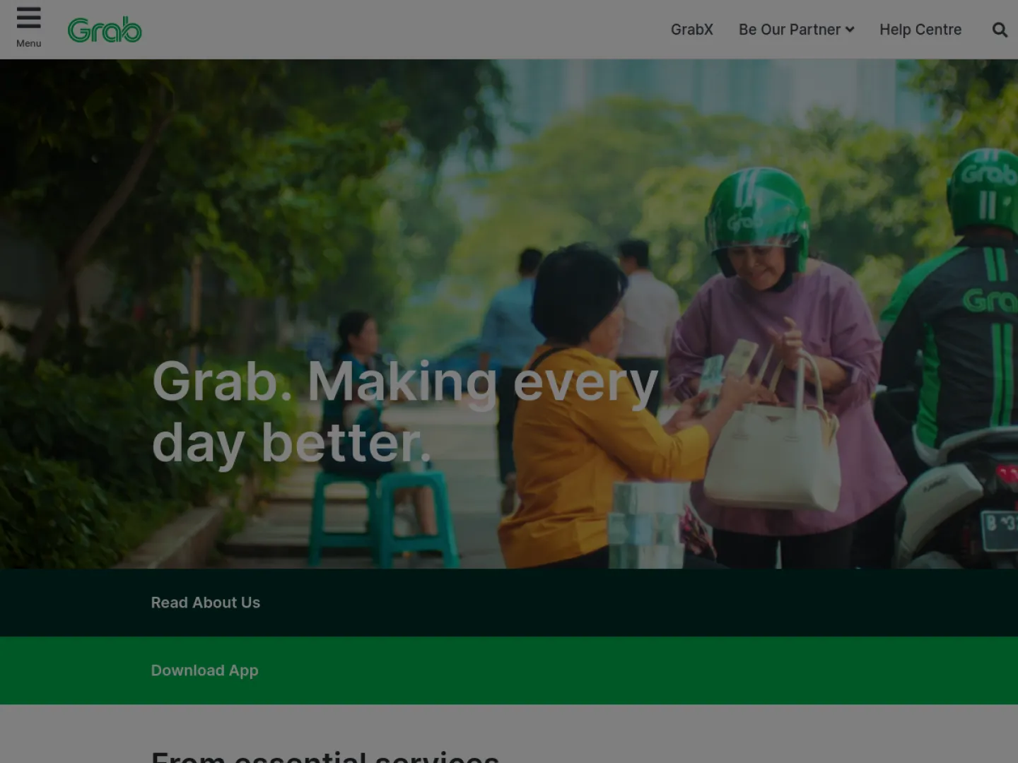 Grab website