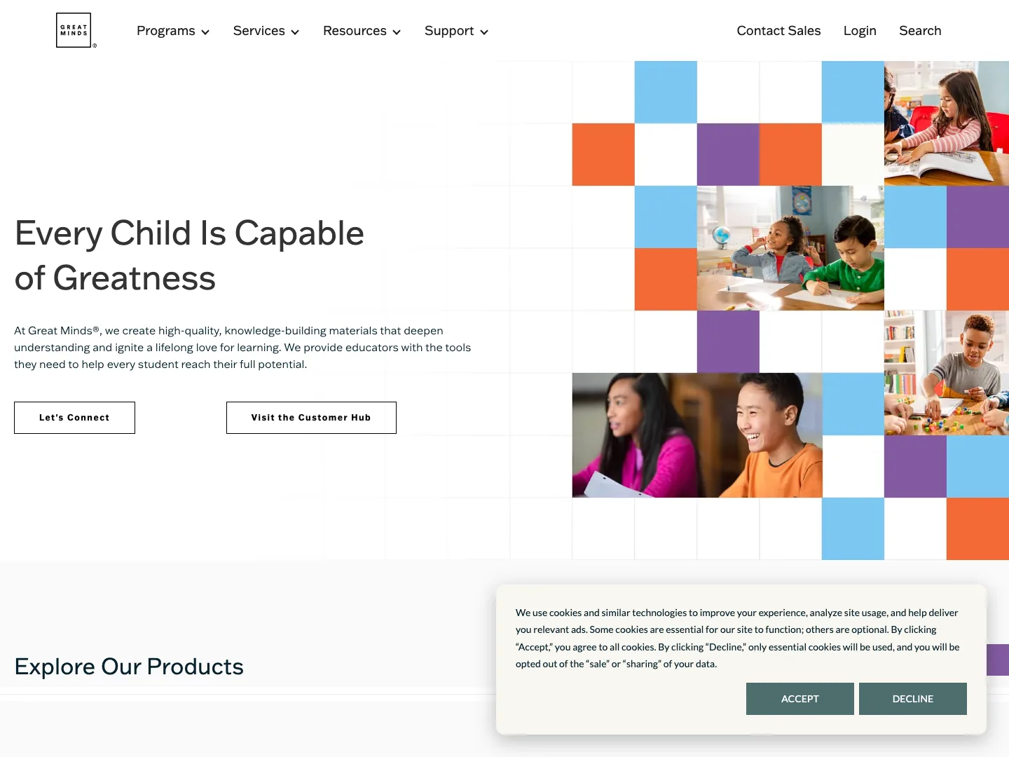 Great Minds website