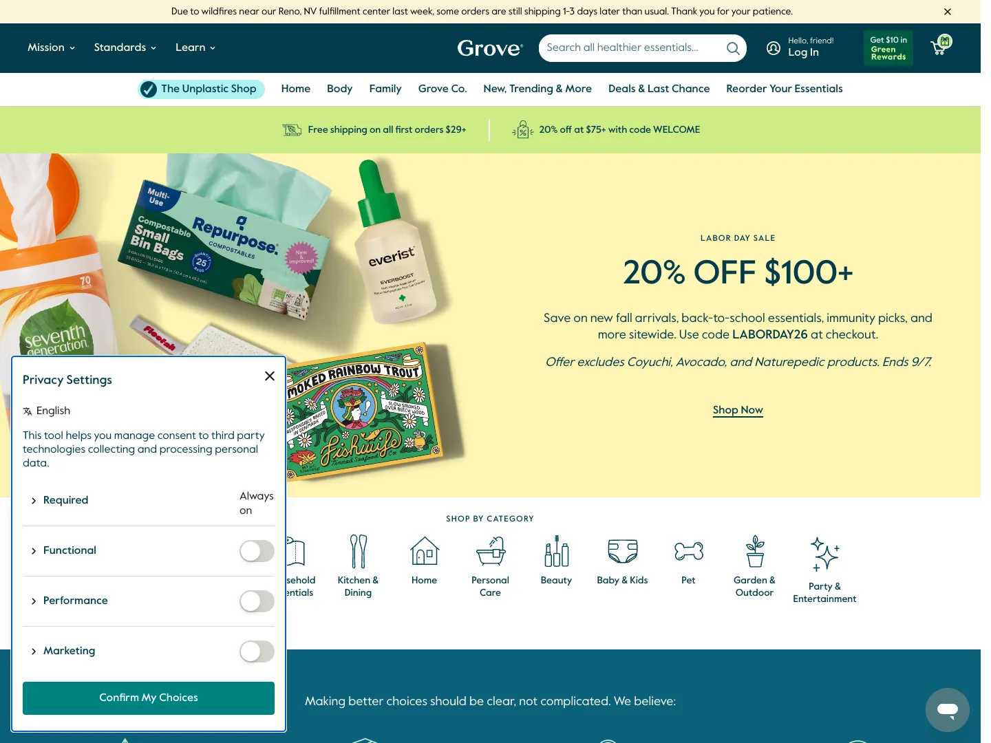 Grove Collaborative website