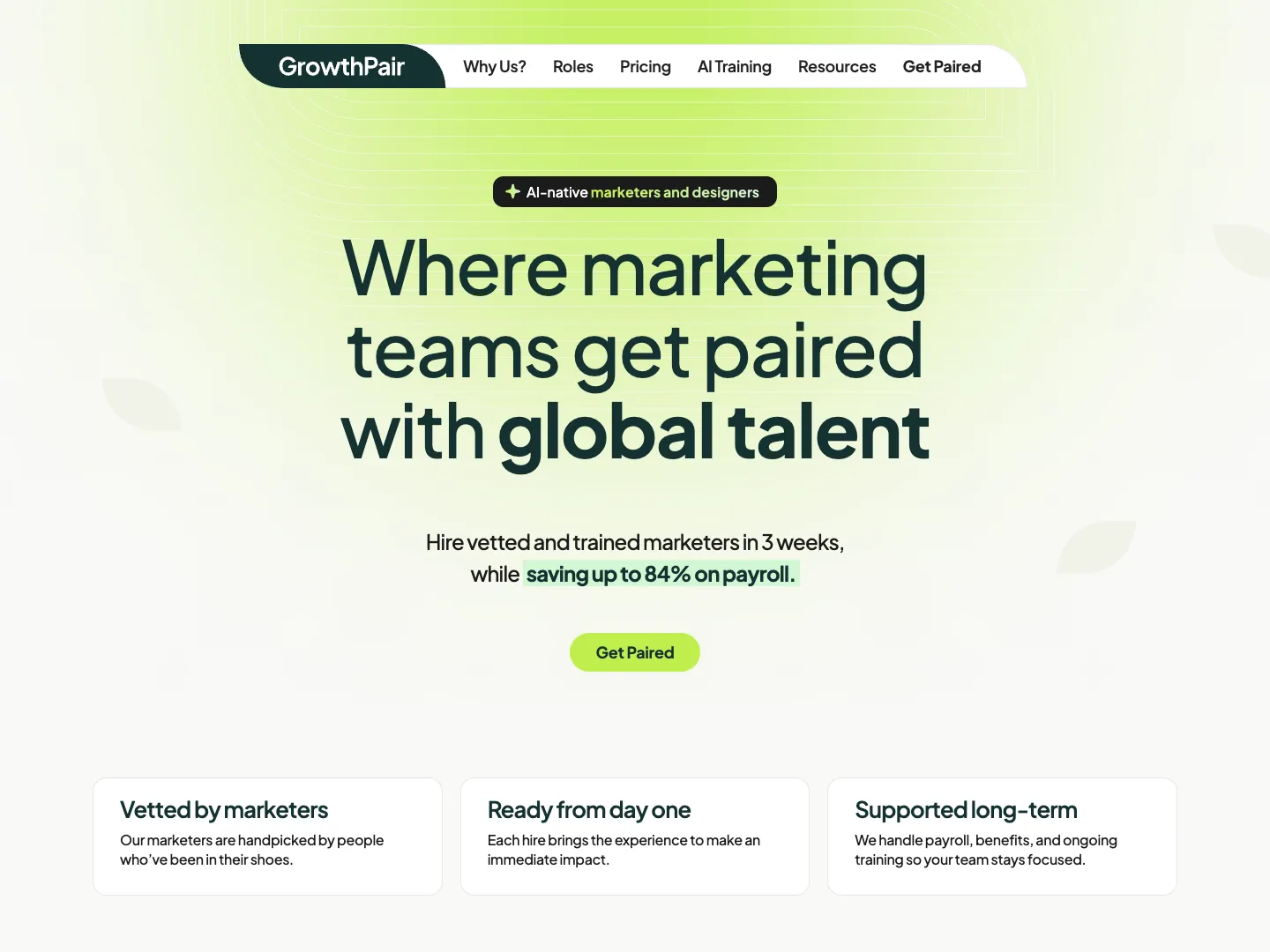 GrowthPair website