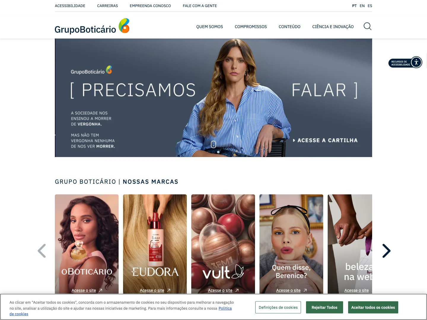 Grupo Boticário website