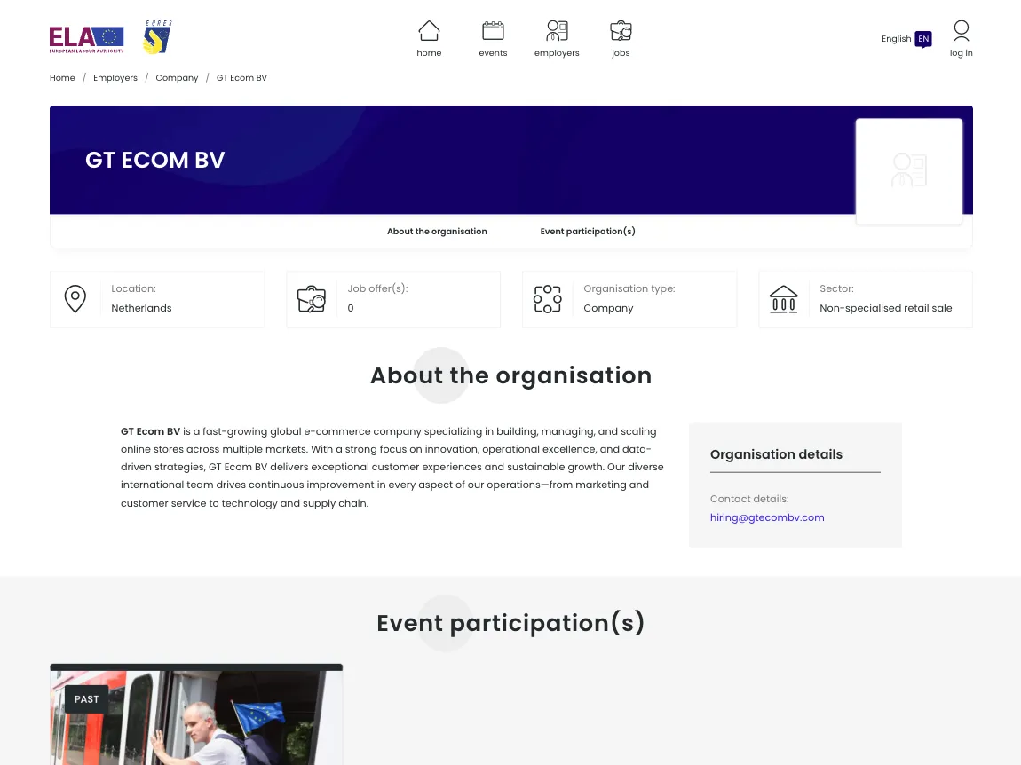 GT Ecom website