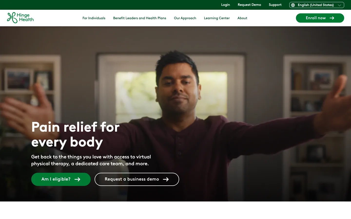 Hinge Health website