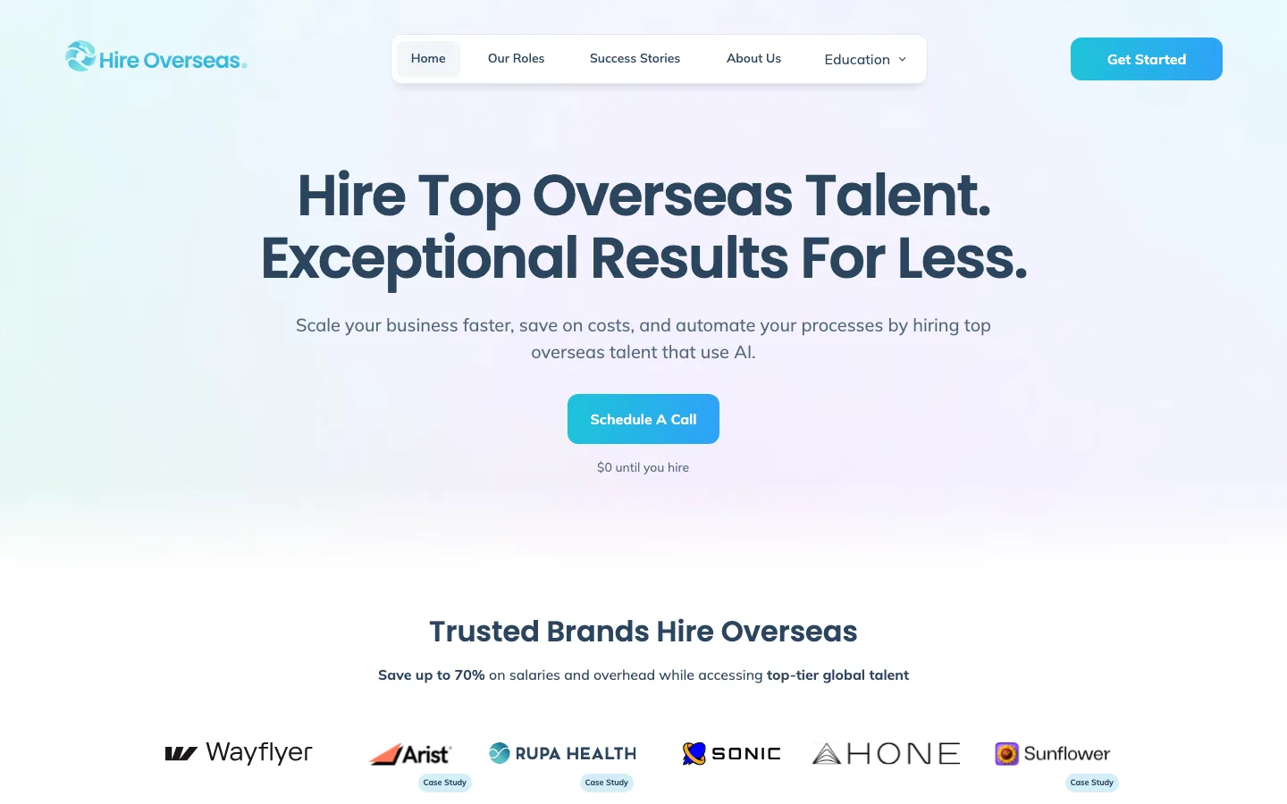 Hire Overseas website