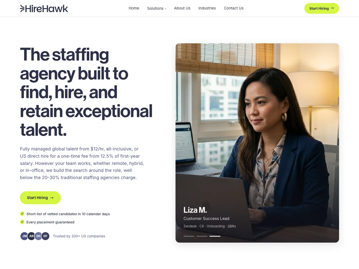 HireHawk website
