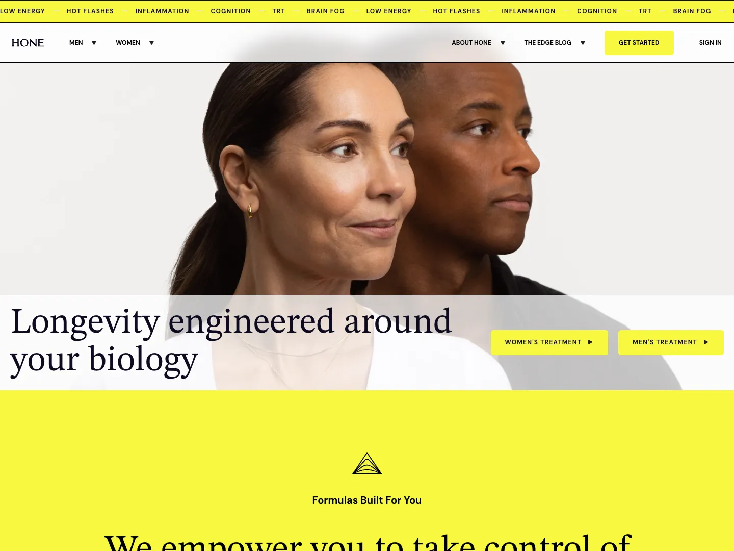 Hone Health website