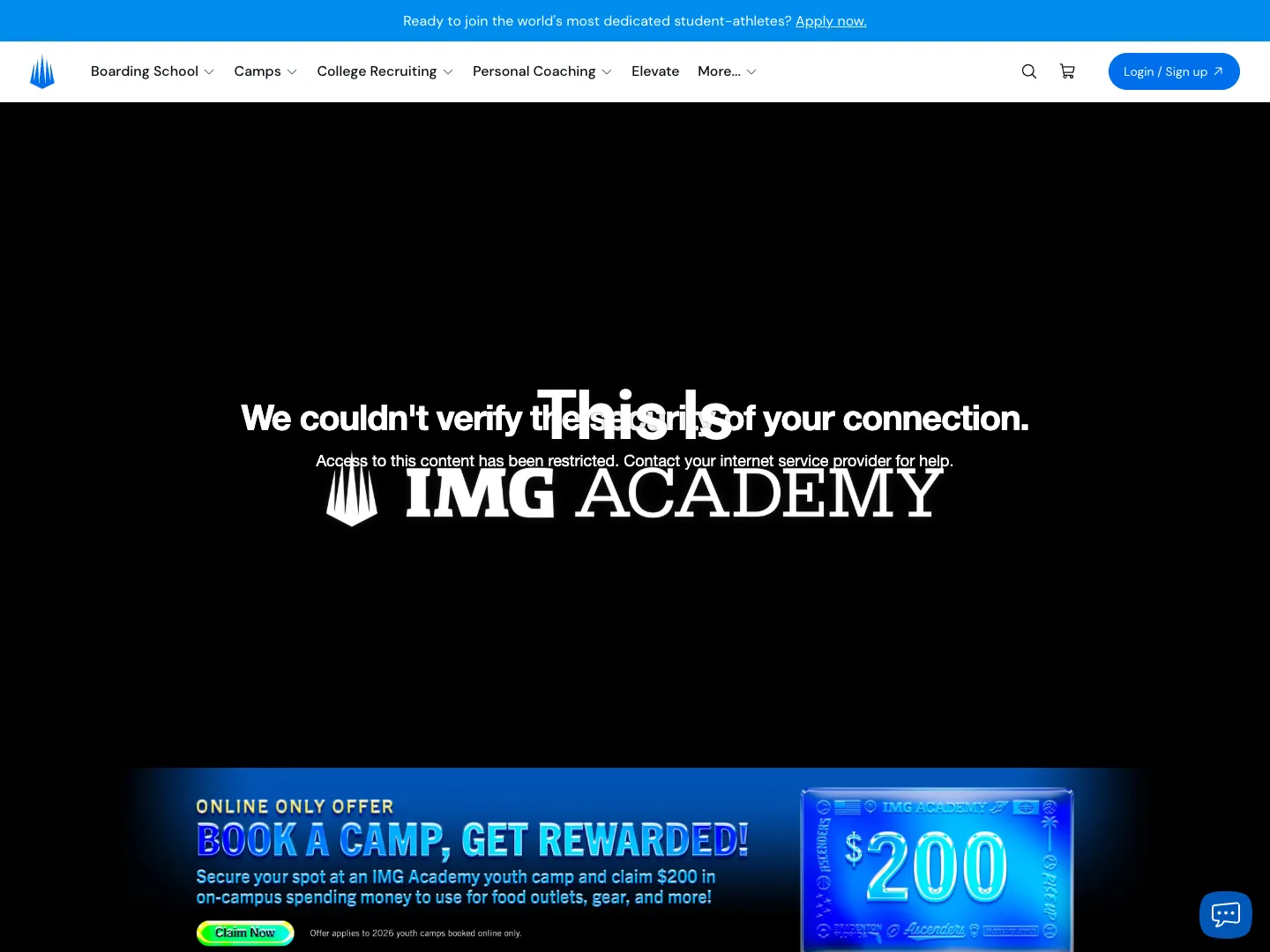 IMG Academy website